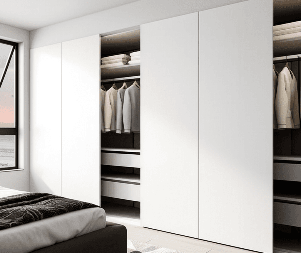 Contemporary Pivot Door - Frosted Glass