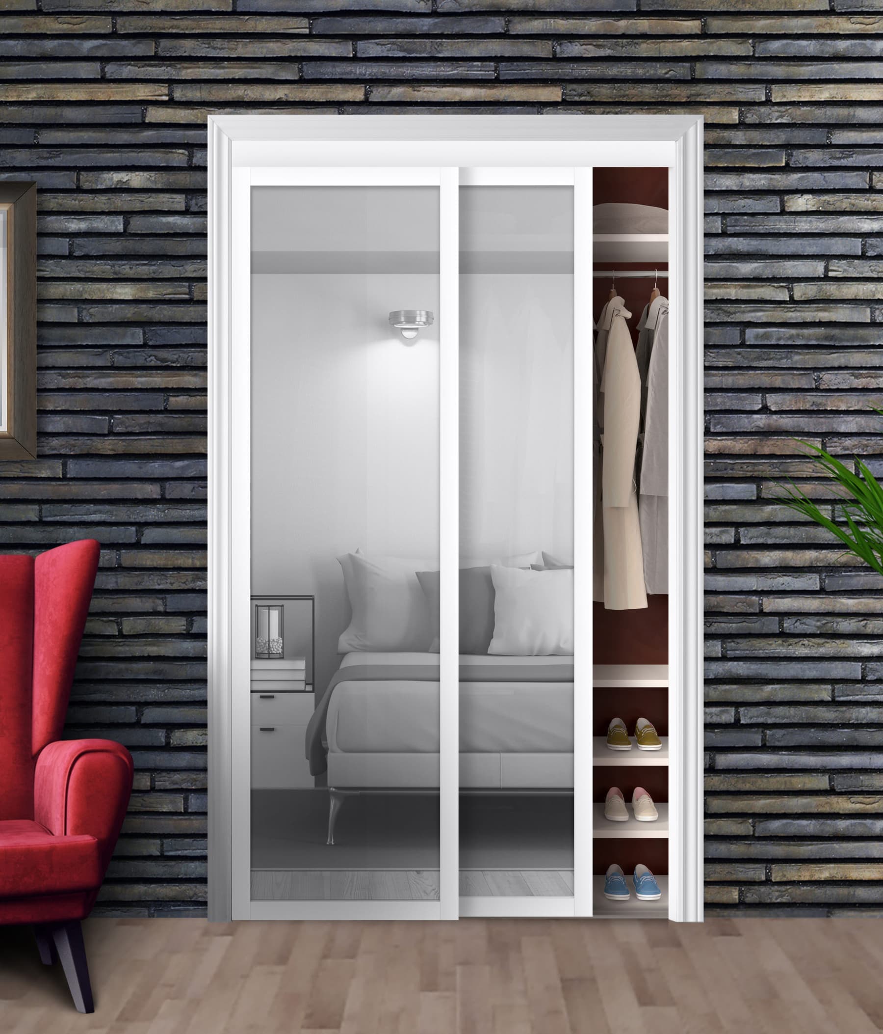 Custom built-in closet details